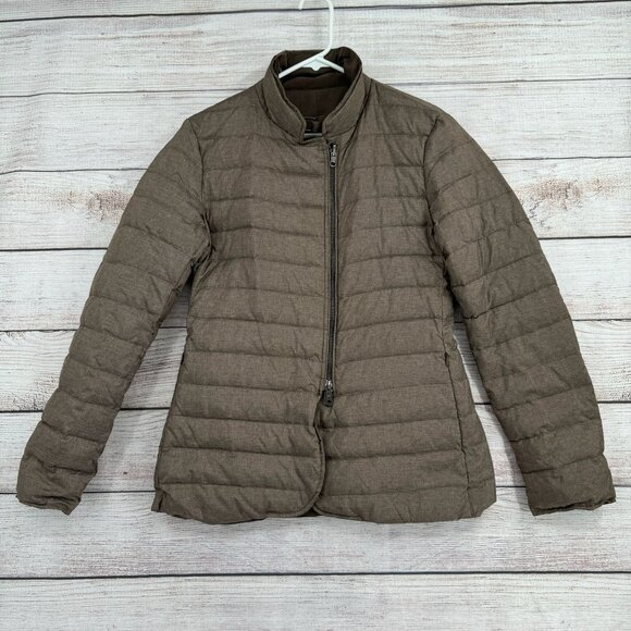 Gimo's Italy Quilted Puffer Jacket Women's Size 42 / US 6‎ Taupe/Brown - Picture 1 of 16
